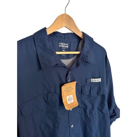 Field & Stream Men’s Size 3 XL Latitude LS Navy UPF 50+ $40 Button Up NWT Fishin - Picture 3 of 11